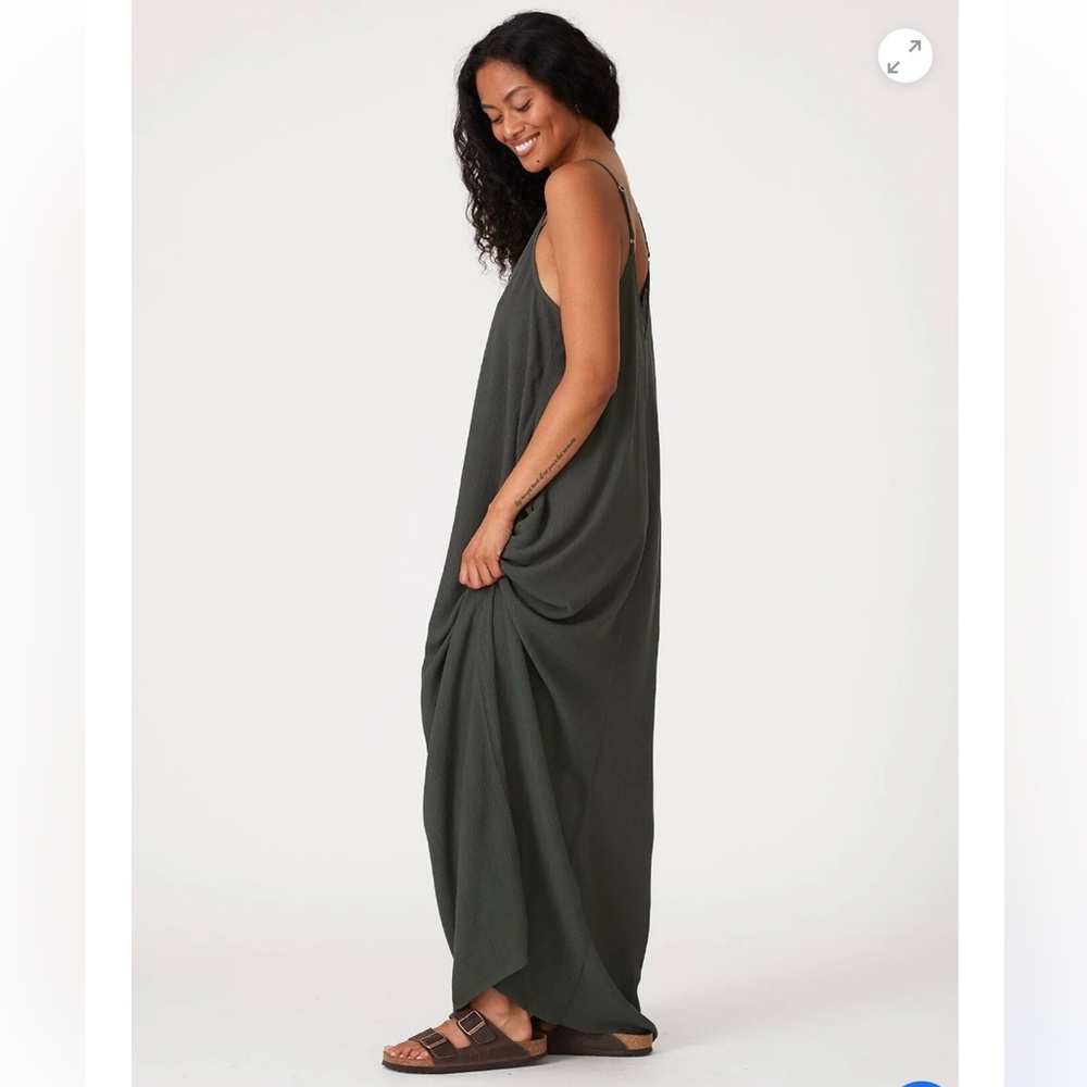 NWT Lovestitch Gauze Maxi in Military Green